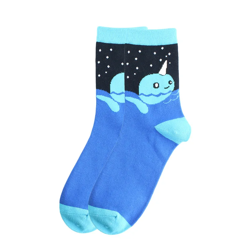 

10 Pairs/lot New Pattern Fashion Creative Socks For Women Female Cotton Kawaii Cute Sea Lions Yellow Duck Cat Starfish