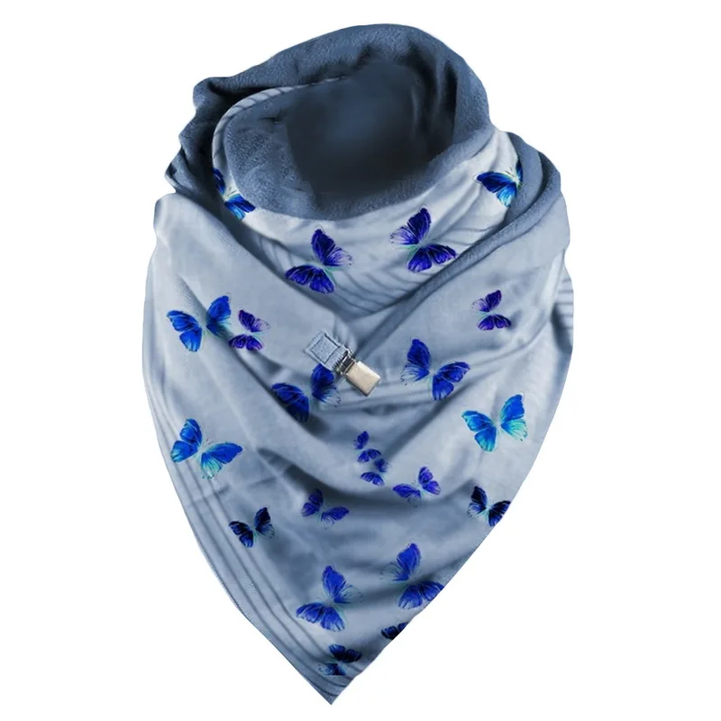 

2020 Fashion Winter Women Scarf Soild Dot Printing Button Soft Wrap Casual Warm Scarves Shawls Scarf Wraps Women Bib Neck