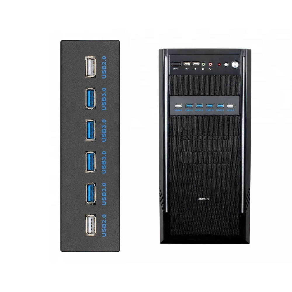 Передняя панель MOWU с 6 портами USB 3 0 и 2 5 25 дюйма