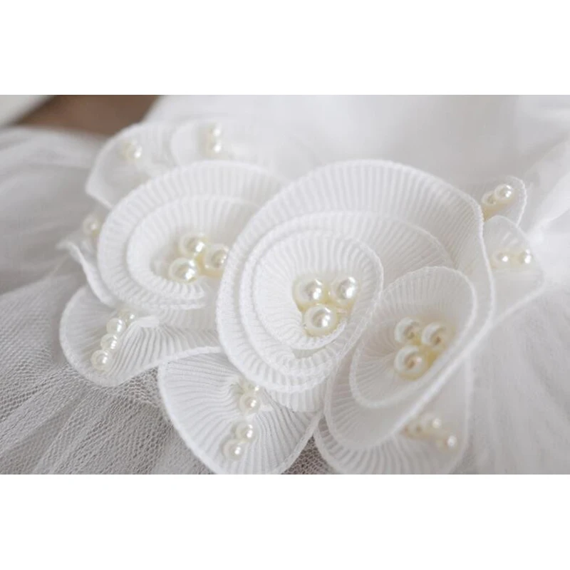 Платье для собак ручной работы с жемчужной инкрустацией летняя одежда платья