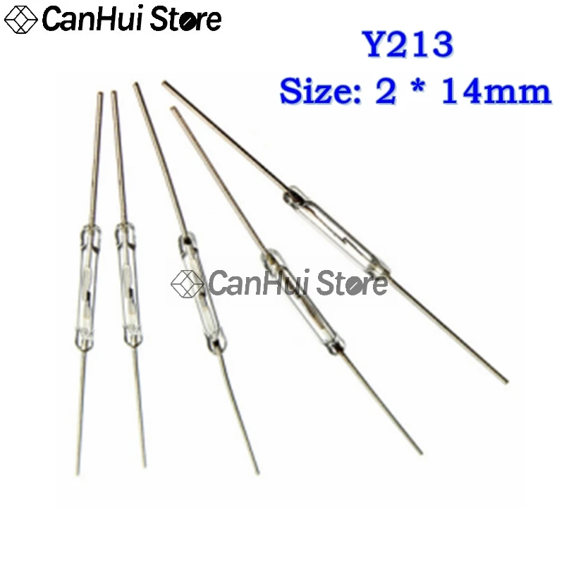 

20 шт./лот Y213 сухой Язычковая труба магнитный переключатель управления 2*14 мм нормально открытый магнитный индукционный переключатель