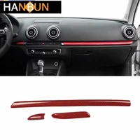 carbon fiber color center console dashboard trim strips car styling door decoration cover for audi a3 8v 2014 2018 interior