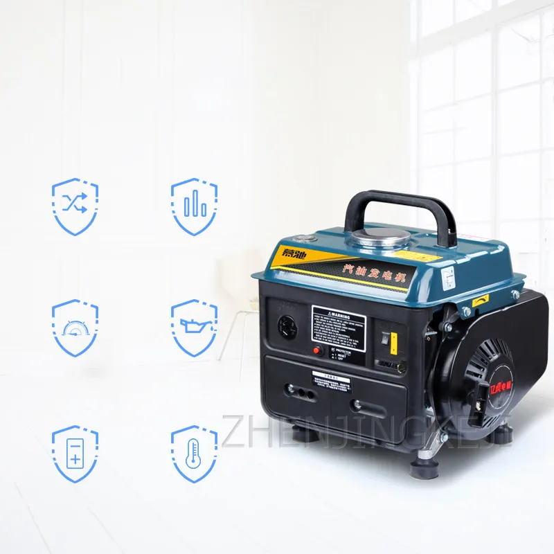 Маленький бензиновый генератор 700 Вт 220 В для домашнего использования на открытом
