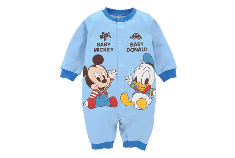 Детские комбинезоны disney для новорожденных; Одежда для маленьких девочек; Одежда для мальчиков с Микки и Минни; Roupa Bebe; зимние комбинезоны с длинными рукавами с героями мультфильмов для младенцев
