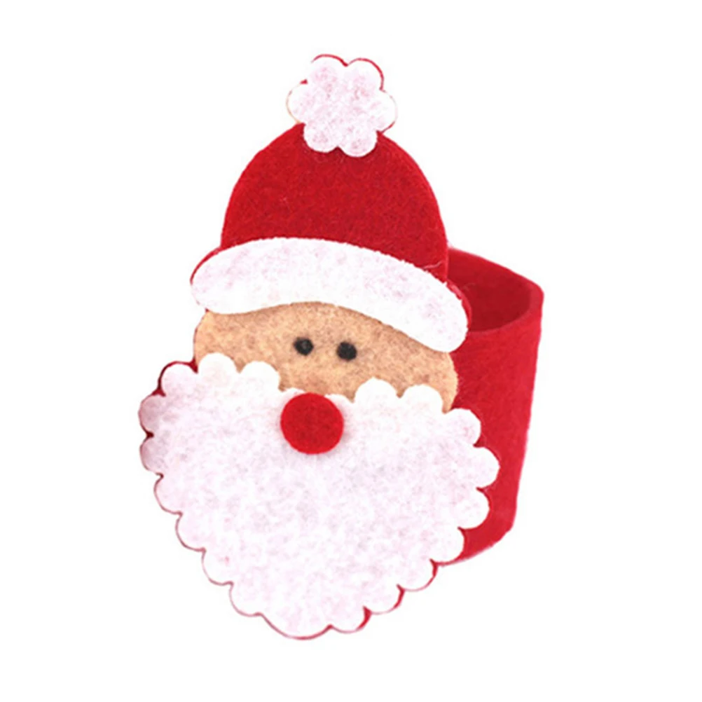 Горячая Распродажа рождественское кольцо для салфеток с Санта-Клаусом | Дом и сад