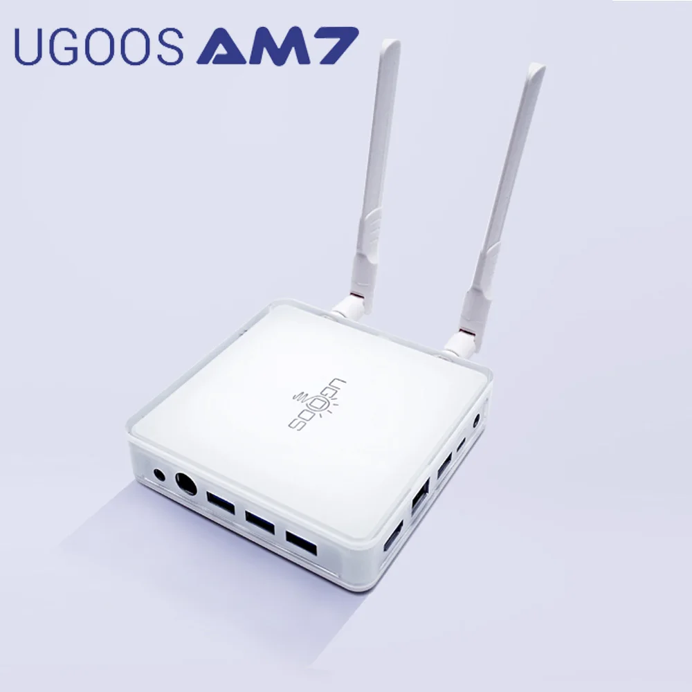 ТВ приставка UGOOS AM7 Amlogic S905X4 Android 11 Smart TV BOX DDR4 4 ГБ 32 телеприставка 1000M LAN BT5.0 Wifi 6 4K