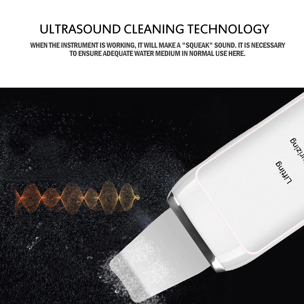 Ультразвуковой Массажер Для скруббера кожи прибор для глубокой чистки лица Уход