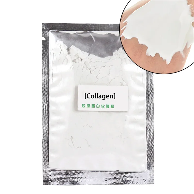 Collagen Коллаген гиалуроновой кислоты розовый порошок мягкой маски маска для лица средство против морщин отшелушивает резиновую маску порошок 20 г - Цвет: Collagen