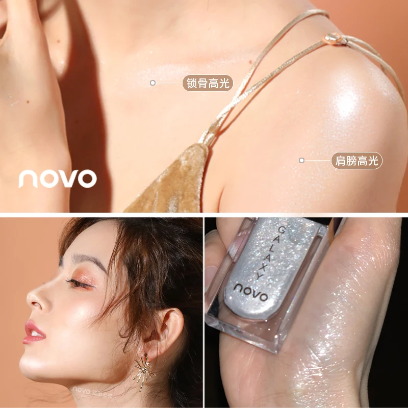 NOVO Galaxy Liquid Highlighter Tint Makeup Diamond Shine Shimmer Glow 3D Facial Long Lasting Waterproof Natural Beauty Cosemtic | Красота и