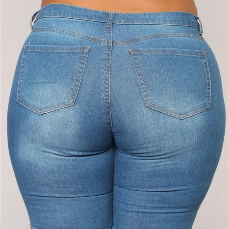 

Limiguyue Plus Size Summer Denim Shorts Women Summer Ripped Hole Jeans Shorts Fashion Casual Skinny Female Short Trousers K903