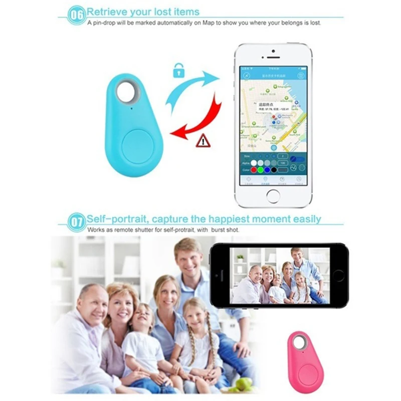 Умный мини GPS Трекер Rantion для домашних животных водонепроницаемый Bluetooth