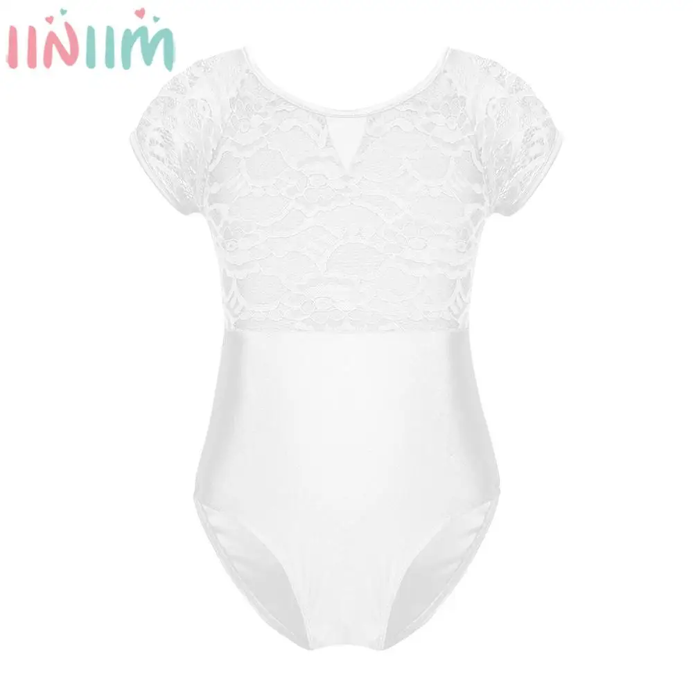 Детские Балетные танцевальные костюмы iiniim для девочек с цветочным кружевом