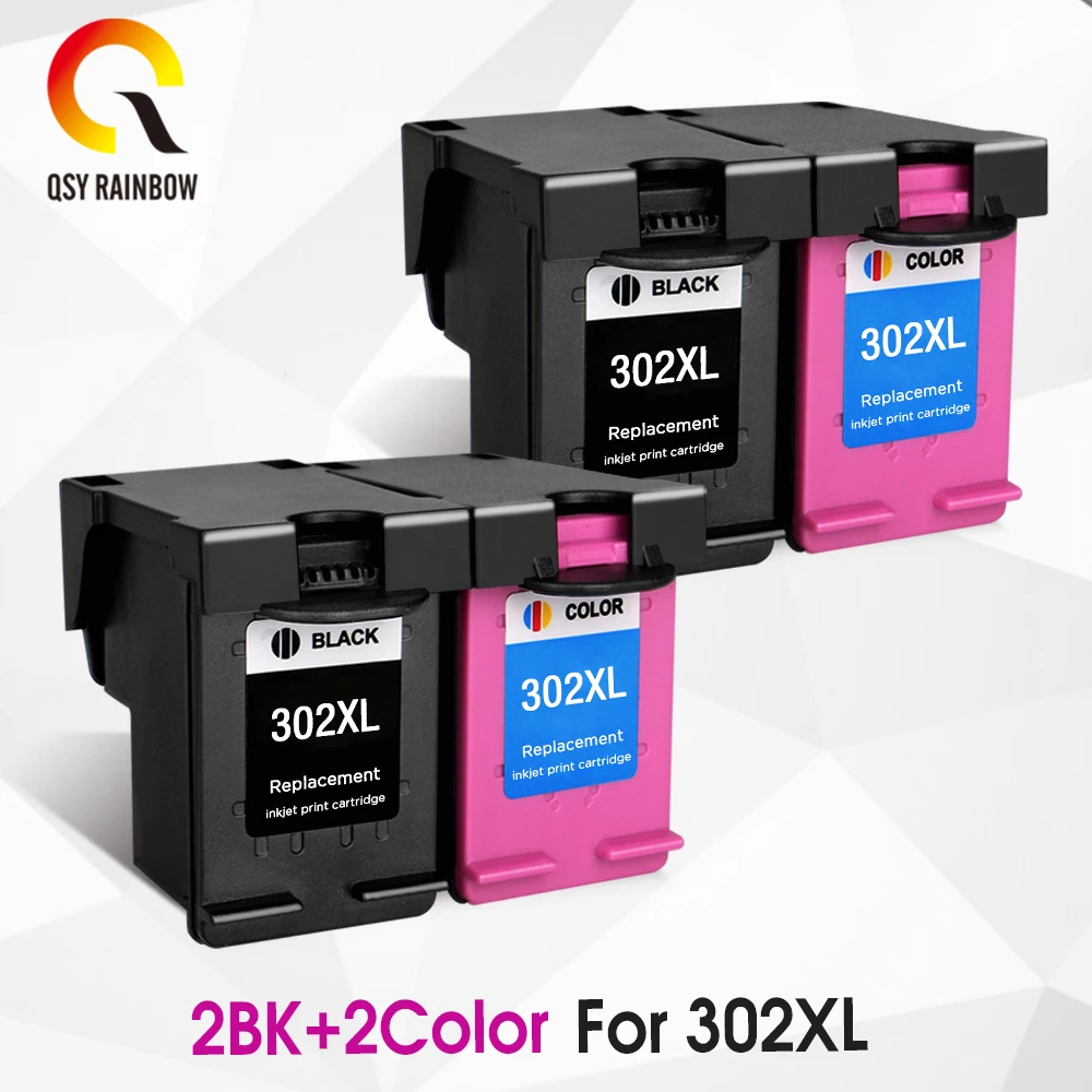 CMYK 302XL Восстановленный картридж для hp 302 hp 302 XL чернильный картридж для Deskjet 1110 1111 1112 2130 2131 принтера - Цвет: 2bk 2color