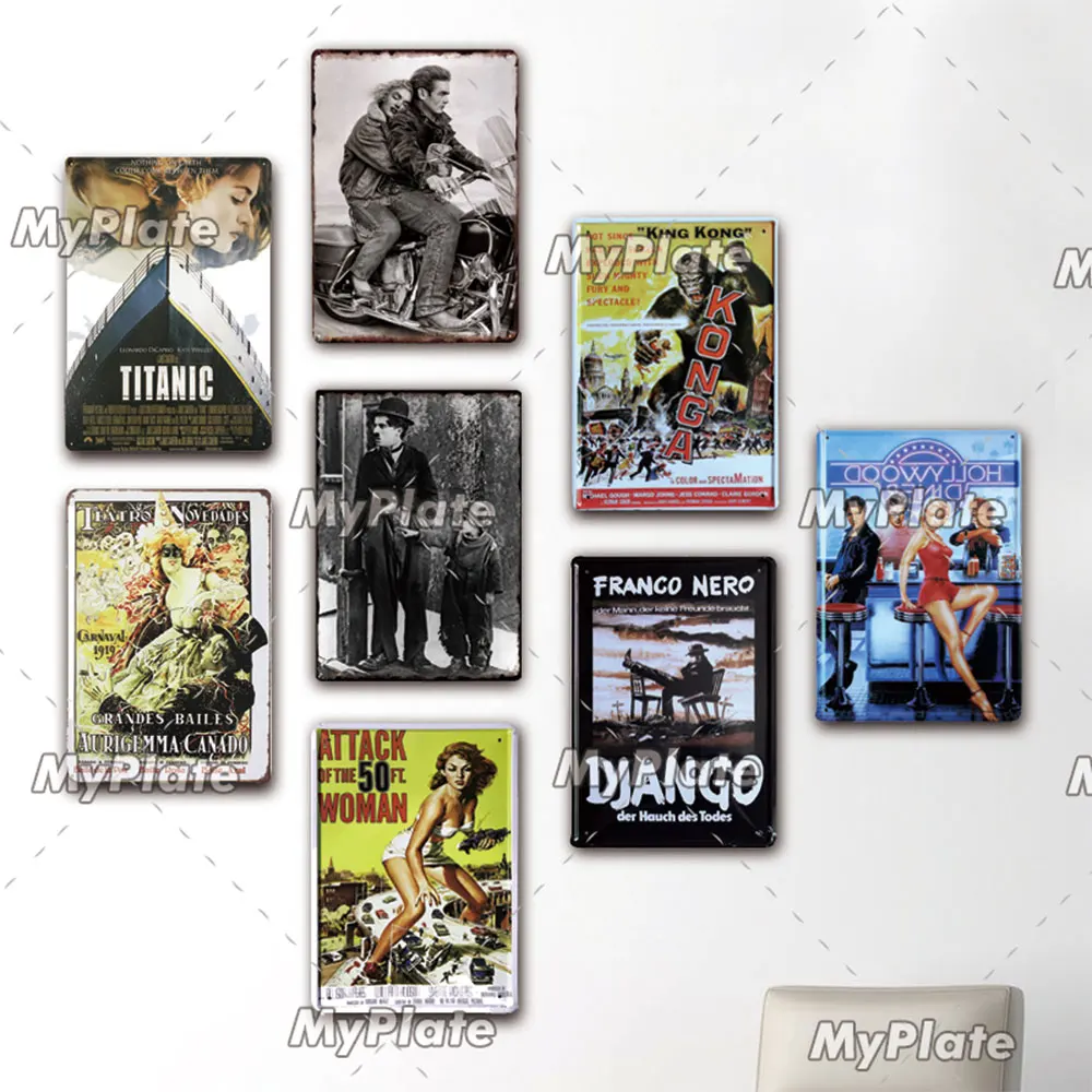Movie Poster Metal Sign Vintage Plaque Tin Plate Wall Decor For Bar Club Man Cave Art Painting 90s Film Custom | Дом и сад