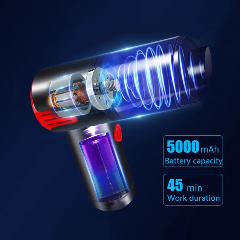 Портативный беспроводной автомобильный пылесос ручной мощный для автомобиля