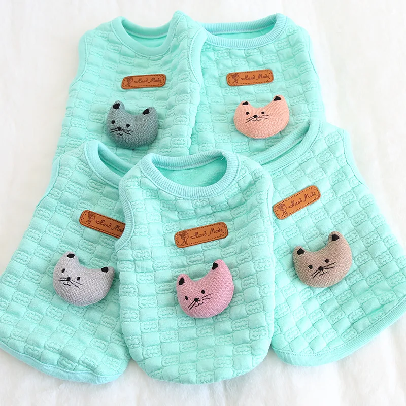 5 шт./лот мини жилет для кошек собак новорожденных щенков крошечная одежда мягкая