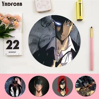 yndfcnb new printed solo leveling beautiful anime round mouse mat anti slip laptop pc mice pad mat gaming mousepad