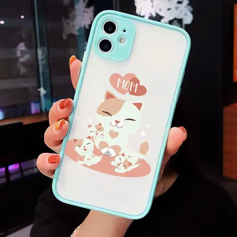 

Simple cartoon cute Love Heart art Phone Cases Matte Transparent for iPhone 7 8 11 12 s mini pro X XS XR MAX Plus cover funda