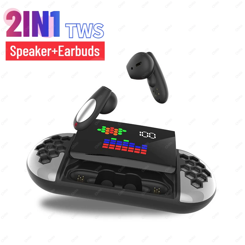 

2 IN 1 Wireless Earbuds with Bluetooth-compatible Speaker Gaming Headset Bluetooth Earphones Headphones with Microphone Blututh