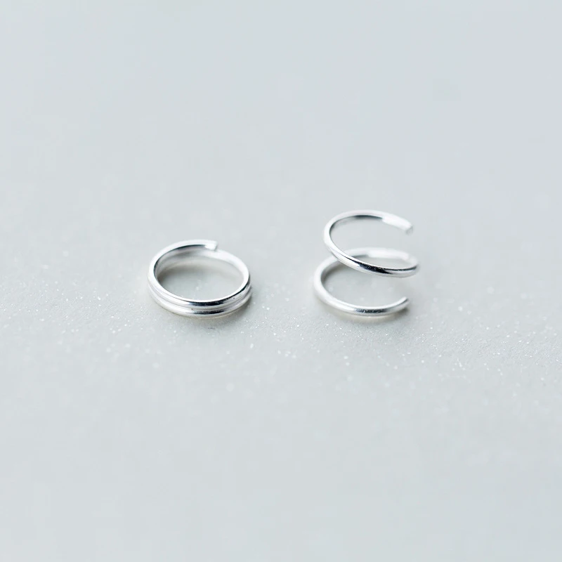 Colusiwei двойной круг спирали серьги-гвоздики для женщин из натуральной кожи 925