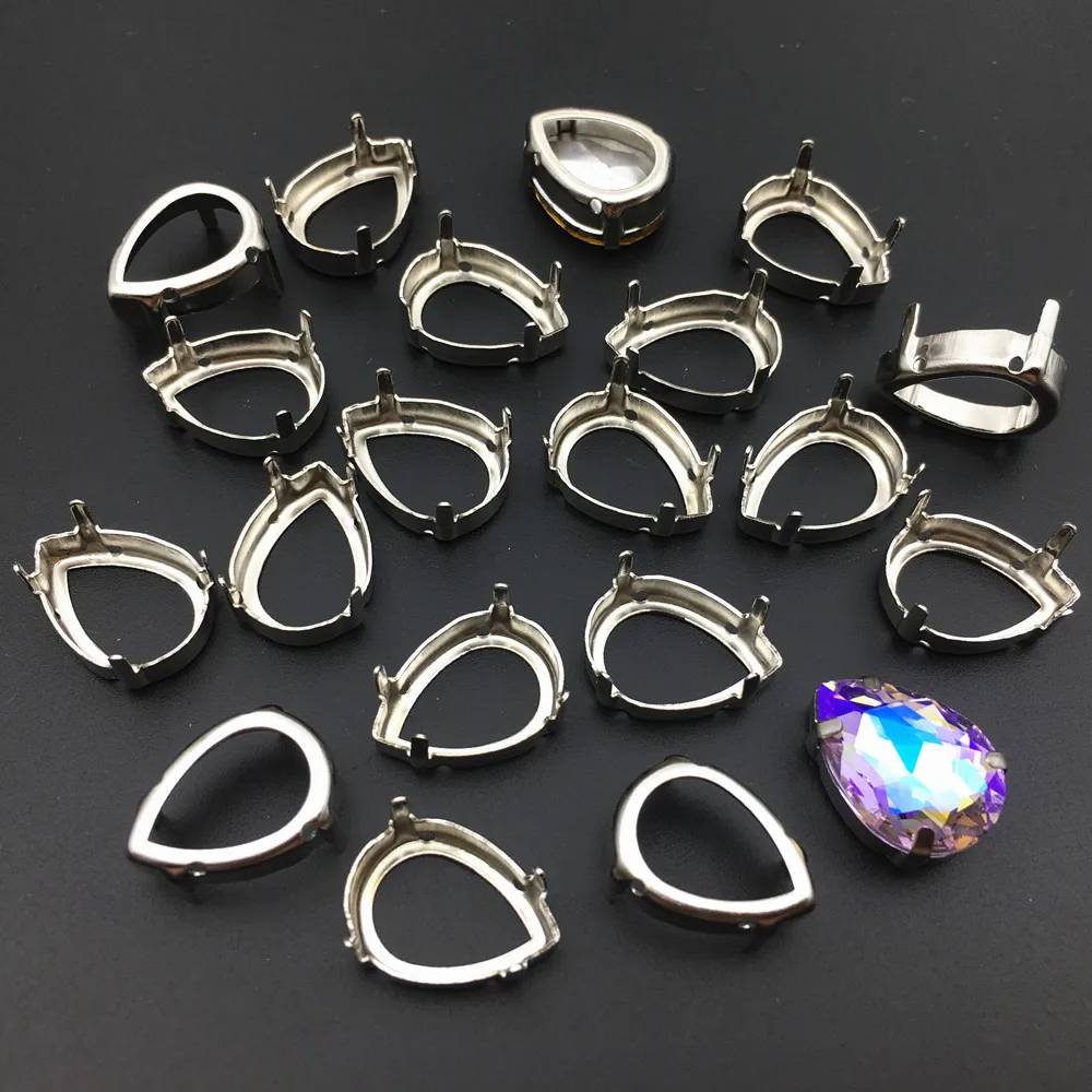 Пустой медный зажим для пришивания камней шитья Стразы | Дом и сад