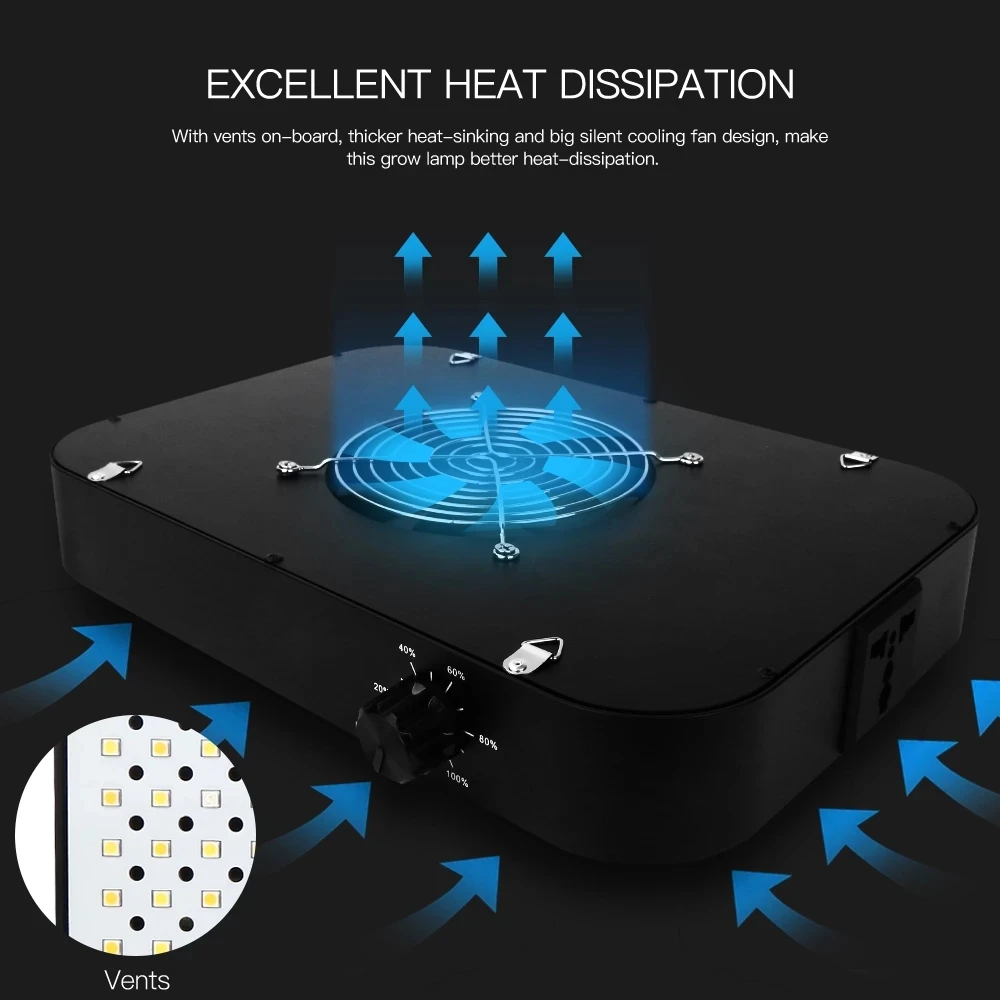Полный спектр светодиодный Grow светильник 600W/1800 Вт Регулируемая яркость