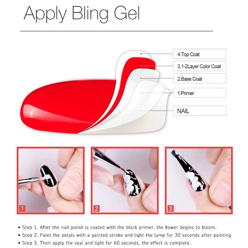 Huration 3D краска ed Гель лак для ногтей Краска шелковая тяга паук Лаки замачиваются