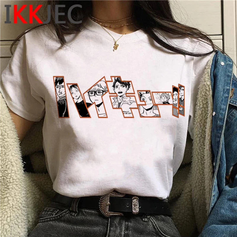 

Женская Повседневная футболка Haikyuu ulzzang harajuku, уличная одежда