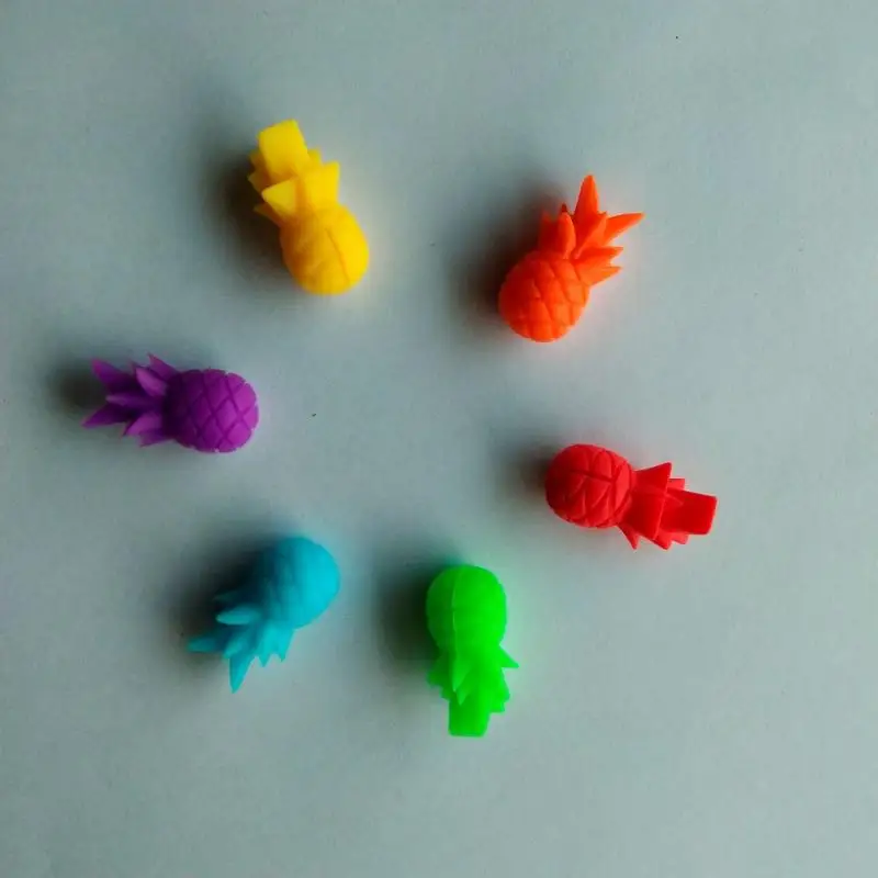 6 шт. Силиконовый красный маркер на стакан для вина креативный ананас Подвеска