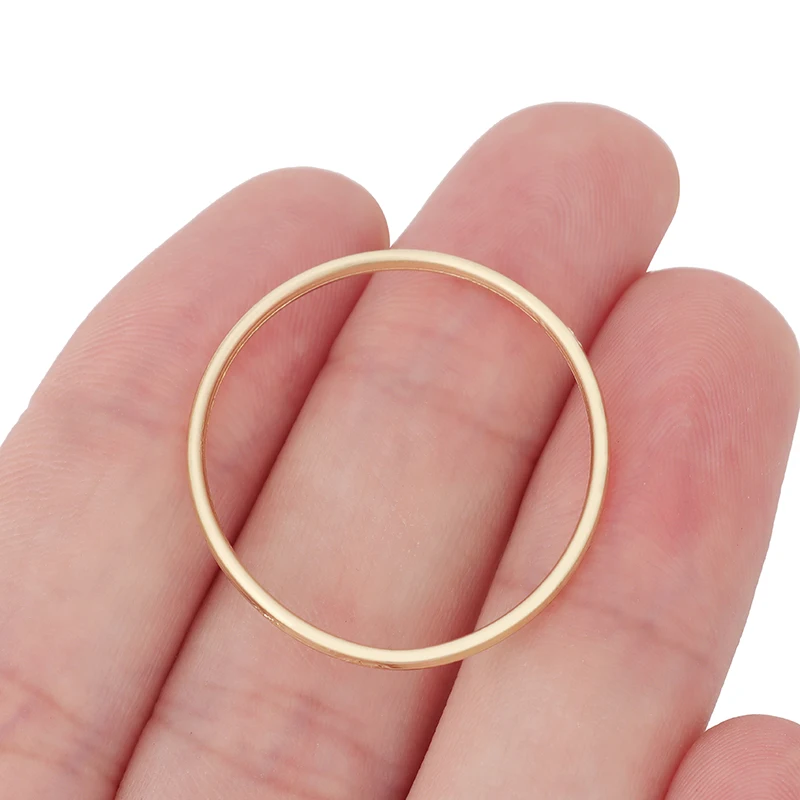 

20 x золотистое Цвет круглым открытым шармы-соединители Кулоны из нержавеющей стали для DIY ожерелье серьги ювелирных изделий Аксессуары 29 мм