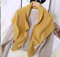 fashion street shawl pure color knitted scarf spring and autumn womens aesthetic thin knotted dual use triangle scarf tops