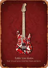 2021 знаменитые гитары Эдди Ван халан Плакат Металлический жестяной знак винтажный Ретро настенный Декор 6x8 дюймов украшение для дома