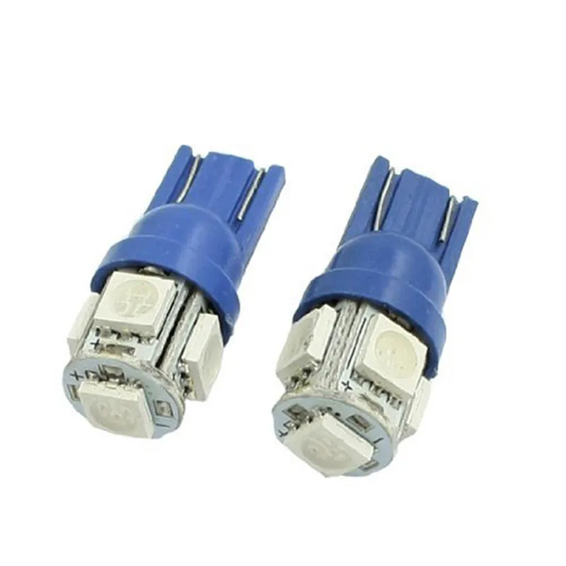 

2Pcs Super White T10 Low Consuption High Power Ultra Long Life Wedge 5-SMD 5050 LED Light bulbs W5W 2825 158 192 168 194#272937