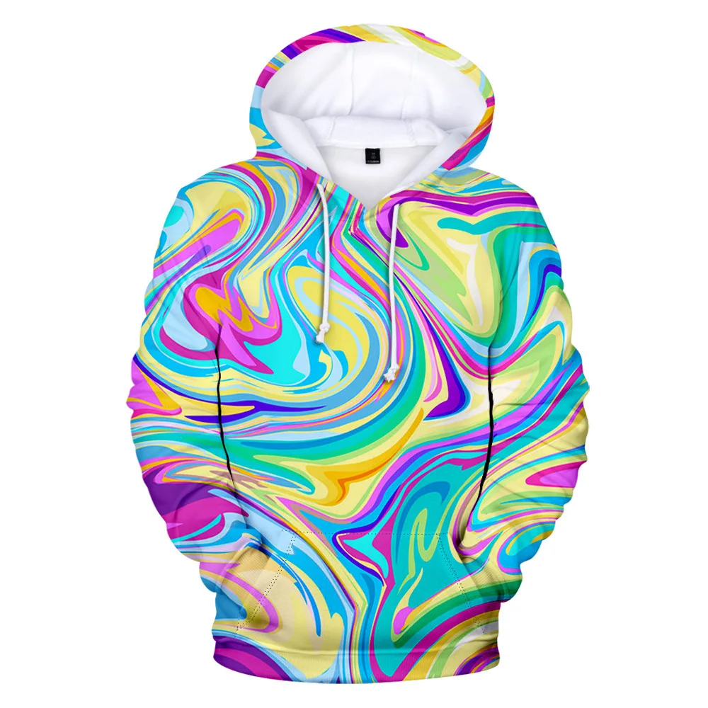 2020 градиент Цветущий абстрактный джакузи 3D галстук краситель Мужская толстовка