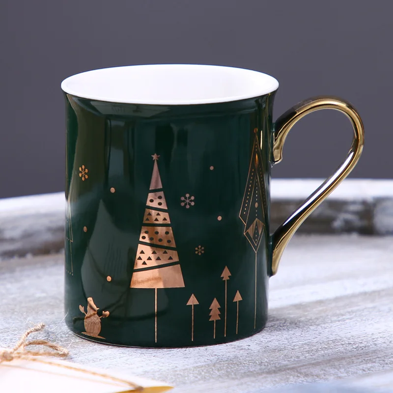 Рождественская кружка с золотистой ручкой в скандинавском стиле Ins Light набор для