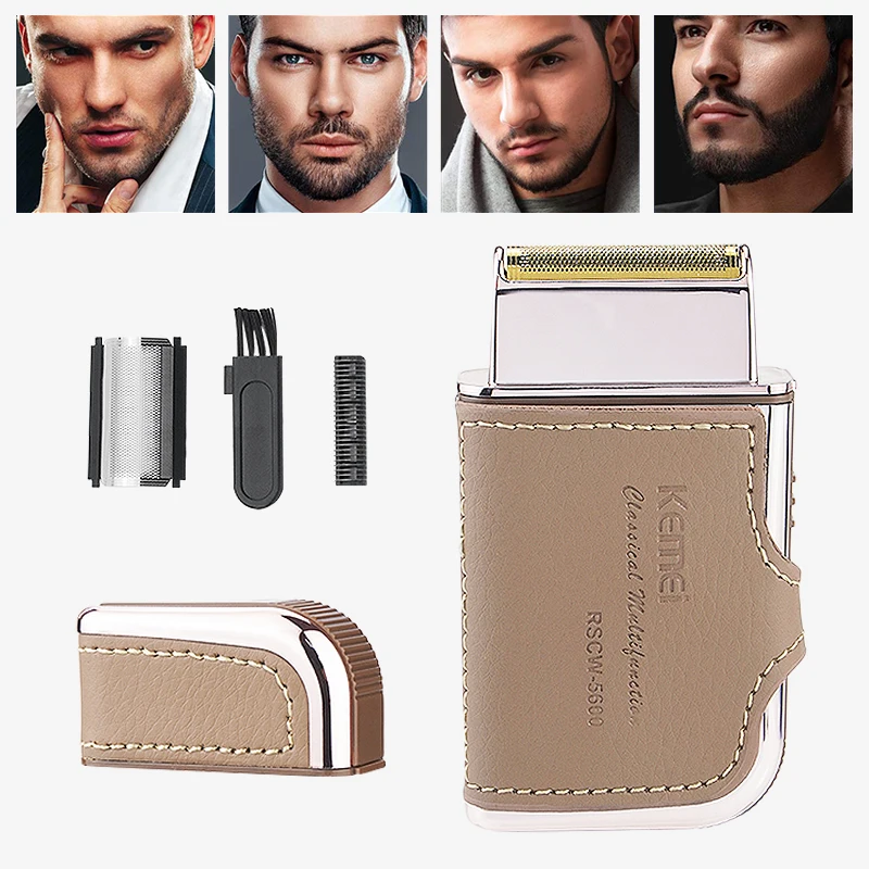 

Kemei Портативный Камера триммер Для Мужчин's Перезаряжаемые Бритва Уход за волосами для ухода за волосами триммер прокатки кожаный ремень зе...