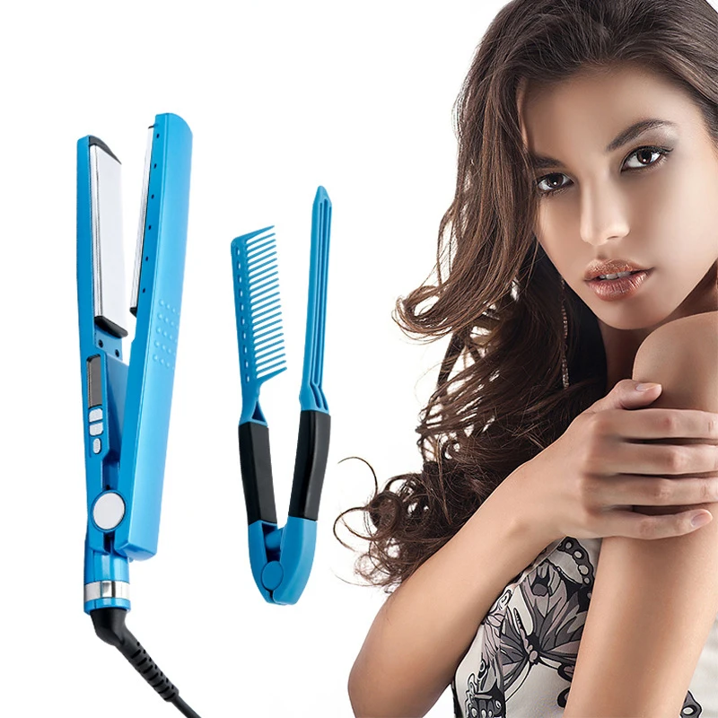 

High Quality Hair Straightener Bangs Straight Splint Curler Wool Curl 2in1 Hairdressing Tools for All Hair Type