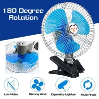 new upgrade 6inch 12v 24v portable cooling fan car oscillating fans 180%c2%b0 rotatable clip on adjustable speed rotatable car fan