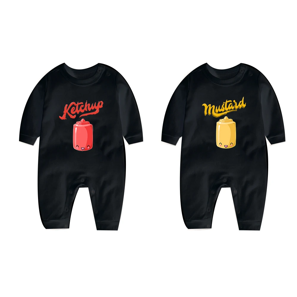 Детское боди YSCULBUTOL набор для мальчиков и девочек с томатным кетчупом горчичного