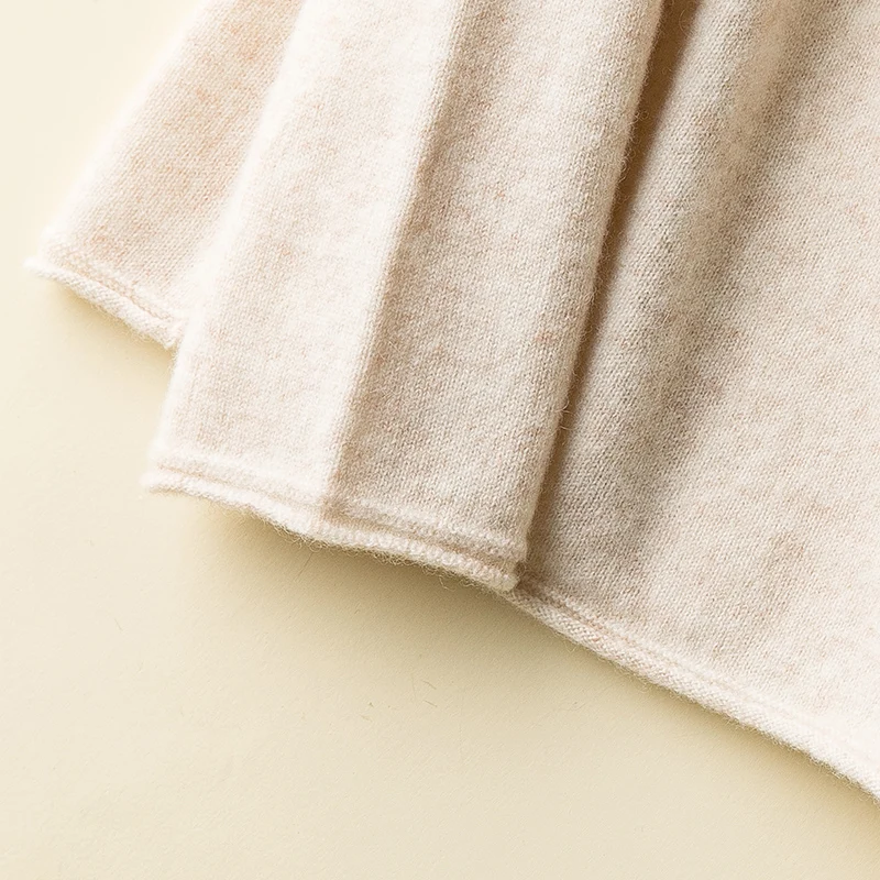 Свитер с высоким воротником Женский приталенный свитер из чистой шерсти