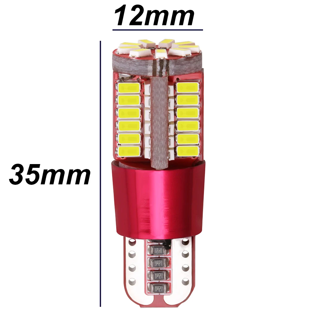 

4pcs T10 168 192 W5W 57 SMD 3014 LED Canbus No Error Car Marker Light Parking Lamp Motor Wedge Bulb White Red Blue Green Yellow