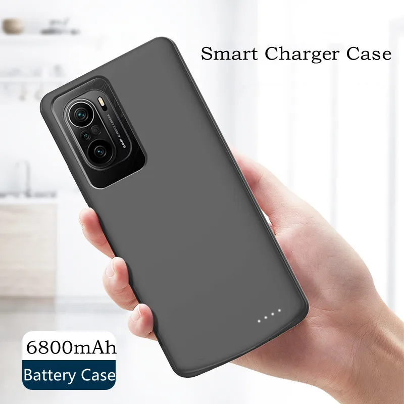 

6800mAh Power Bank Battery Charger Case For Xiaomi Redmi K40 Battery Case Smart Phone Charging Cover For Xiaomi Redmi K40 Pro