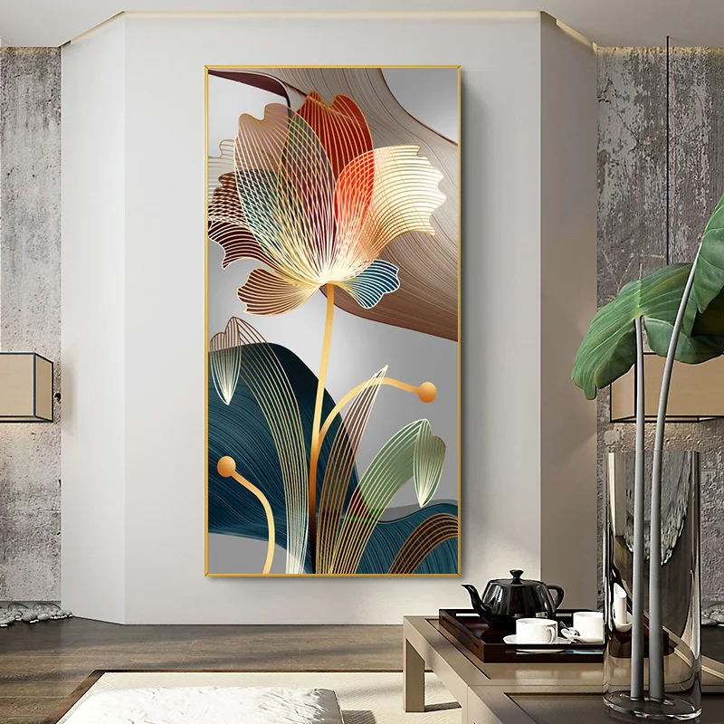 Настенная картина с цветочным принтом в скандинавском стиле настенный постер и