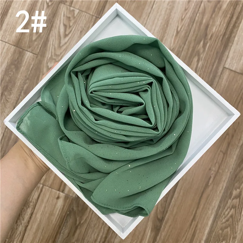 

Solid Color Gold Chiffon Fashionable Women's Head Shawl Scarf Headtie