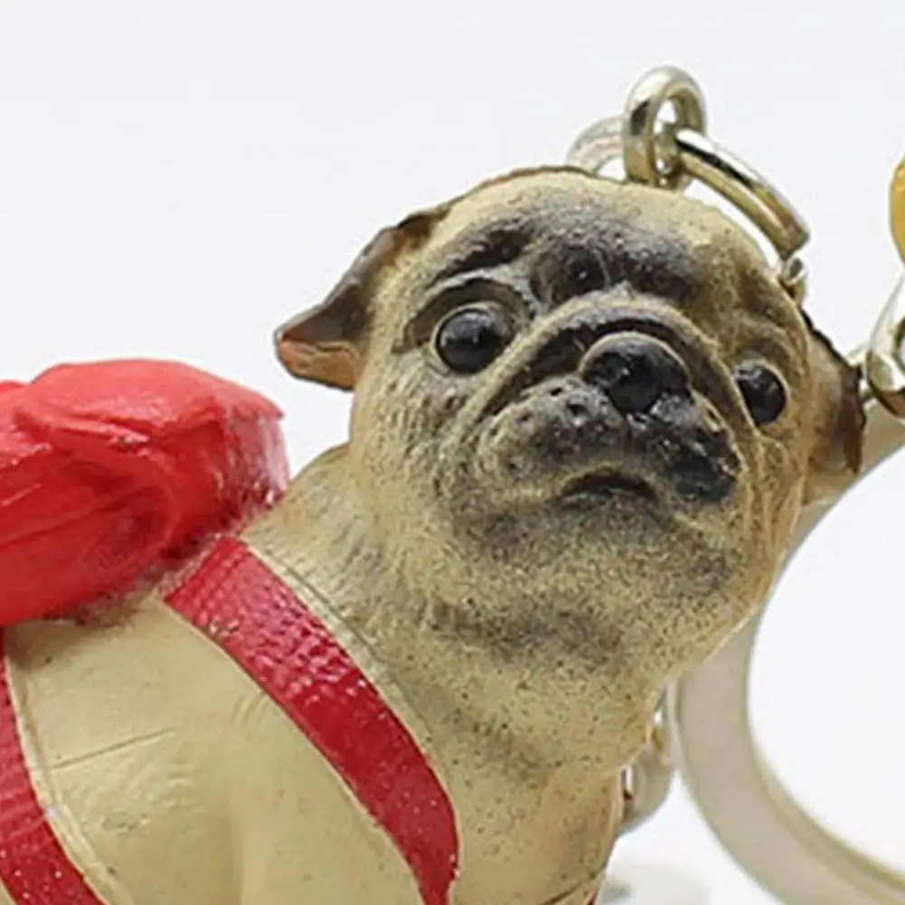 

Keychain Interesting Puppy Shape Resin Kids Women Girls Key Ring for Wallets