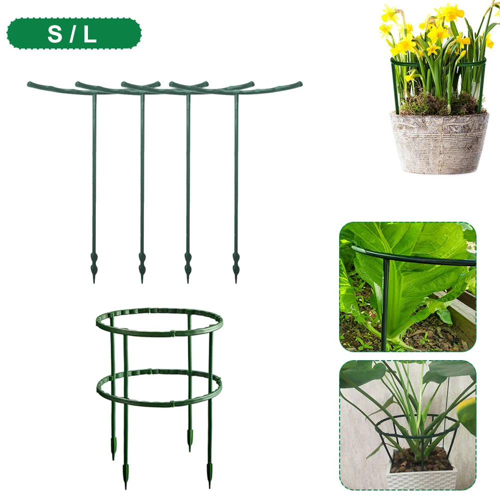

4pc Plastic Plant Support Pile Stand for Flowers Semicircle Greenhouses Arrangement Fixing Rod Holder Orchard Garden Bonsai Tool