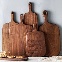 wooden kitchen cutting board beech wood black walnut pizza bread fruit can hang cutting non slip kitchen tool accessories
