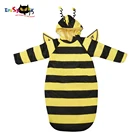 Eraspooky милый младенческой костюм шмеля спальный мешок для детей; Спальный мешок в виде Акулы детский комбинезон с Пчелой в виде животных для костюмированных мероприятий по типу косплея мультфильм Детские фотографии