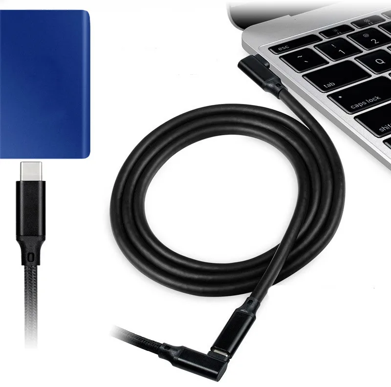 Колено 0 5 м 1 2 3 100 Вт PD 5A USB3.1 Type-C Удлинительный кабель 4K 60 Гц устройство для