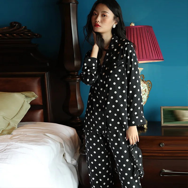 

Winter Print 2Pcs Pajamas Summer Pyjamas Women Full Sexy Pijama Mujer Print Loungewear Sexy Home Clothes Sleep Set H418
